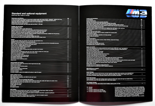 2001 BMW M3 SALES BROCHURE CATALOG ~ 333 HORSEPOWER ~ 12 PAGES ~ 11" x 8.5" - Picture 5 of 6