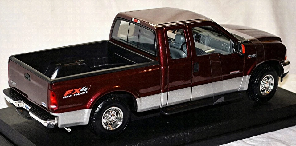 Ford F-350 Lariat FX4 Off Road Super Duty Pick Rot Metallic 1:18 Maisto 36689 - Immagine 4 di 4