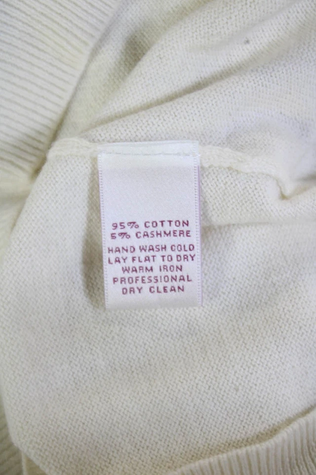 Sudadera Peter Millar Mujer Manga Larga Cuello en V Blanca Algodón Talla Extra Pequeña Foto 4 de 4