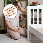 4Pcs Bed Rail Fittings Brackets for Headboard Footboard Connection