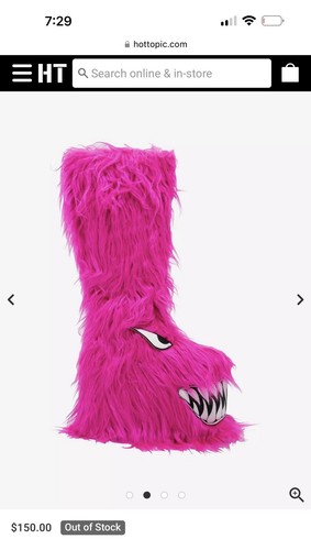 YRU Boots/platforms High BOOGIE NEW W/box Hot Pink Size 10 SOLD OUT RARE WOMENS - Picture 4 of 5
