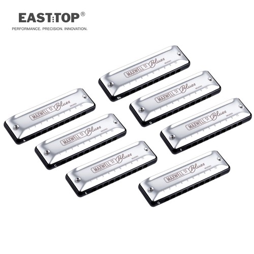 EASTTOP professional diatonic harmonica set MAXWELL ST Blues Harmonica 10 Holes - Picture 3 of 13