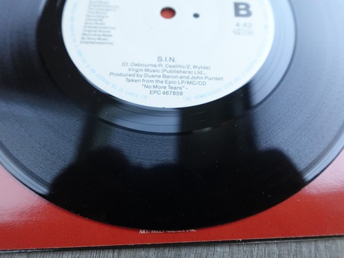 Ozzy Osbourne  NO MORE TEARS / S.I.N 1991 UK 7" P/S PLAYS MINT S HEAR - Imagen 13 de 13