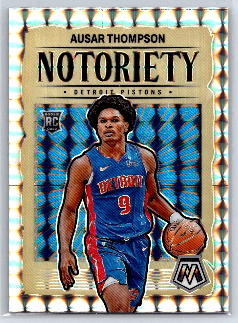 2023-24 Panini Mosaic Ausar Thompson #1 RC Notoriety Mosaic Detroit Pistons