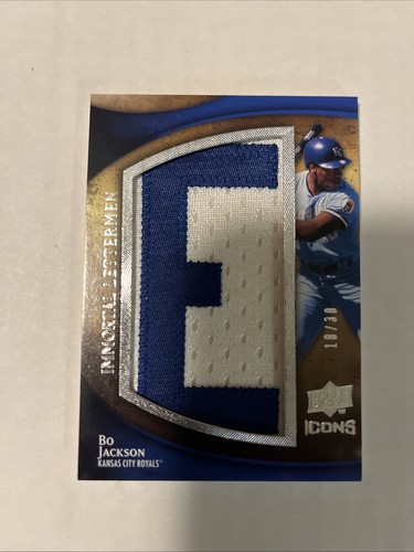 2009 Upper Deck Icons BO JACKSON Immortal Letterman ROYALS Patch /30