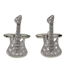 451 Crystal Guitar Cufflinks
