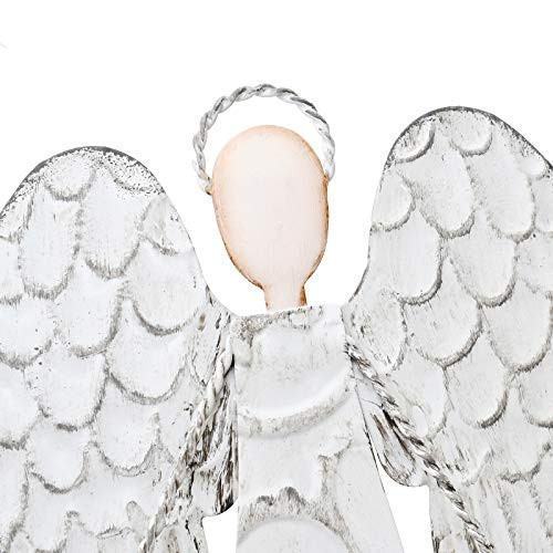 Metal Angel Yard Stake Decor Rustic Memorial Angel Garden Stake with Heart - Picture 7 of 7