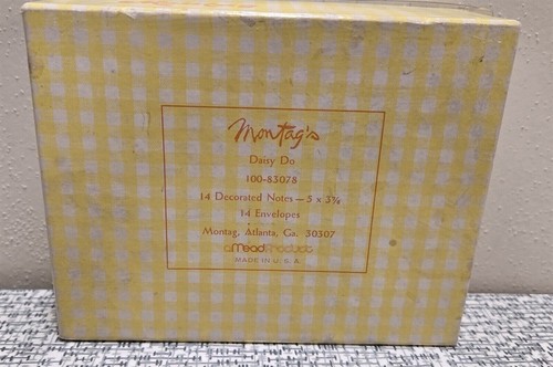 Vtg MEAD Montag DAISY DO Blank 12 CARDS & ENVELOPES Flower Pot Butterfly - Picture 4 of 9