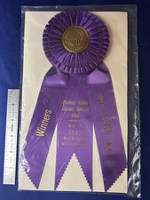 Vintage AKC Dog Show WINNERS '85 Rosette Pioneer Valley Cocker Spaniel Club Mass