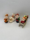 Lot Of 4 60's 60's Vintage Gnome Pixie Elf Christmas Ornaments Cardboard Japan
