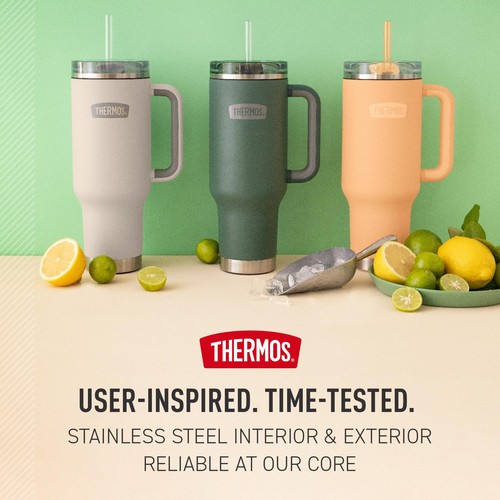 THERMOS Tazza Portabicchieri in Acciaio Inox - 40 once, Granito - Bicchiere Isolato - Foto 7 di 9