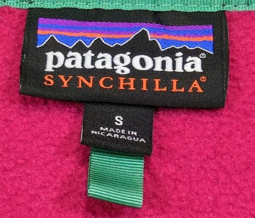 Patagonia Synchilla Fleece Pullover Sweater Sz S Portofino Pink Red Rossi Teal - Bild 3 von 8