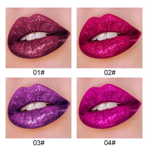 Fit Colors Metallic Antihaft Cup Lipgloss Perlglanz Diamant Lippe Polarisiert Li - Bild 2 von 7