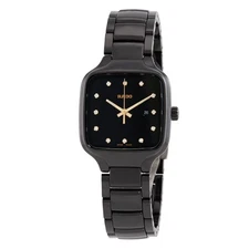Rado True Quartz Diamond Black Dial Ladies Watch R27080702