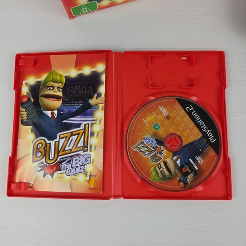 BUZZ! The Big Quiz Boxed Playstation 2 PS2 Game Set - 4x Buzzers + Game Complete - Picture 9 of 14