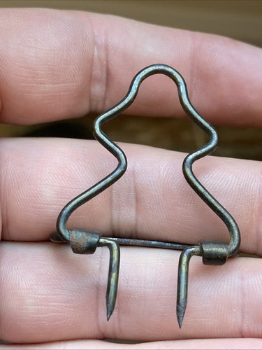 Overall Suspender Bib Buckle Shoulder Strip Clip Antique Christmas Tree Pin Hook - Picture 12 of 22