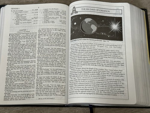 ✝️ The New Open Bible NKJV Large Print Edition Devotional D. James Kennedy - Foto 6 di 9
