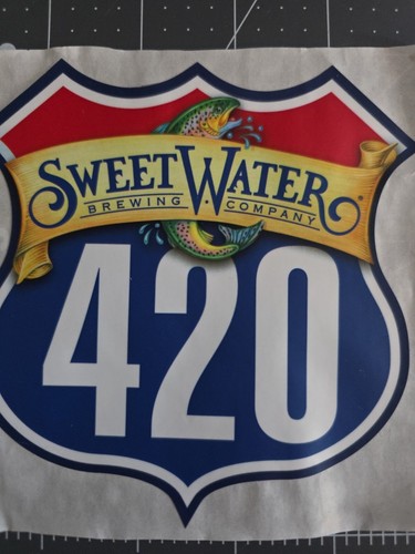 SWEET WATER Brewing Co. 420 Sticker ~NEW! Craft Beer Brew Brewery Logo Decal - Picture 4 of 4