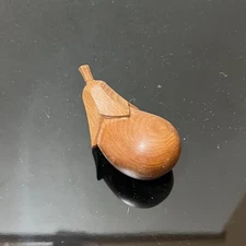 Ichi-i Single-Carved Eggplant Incense Container Kogo Japanese Tea Ceremony