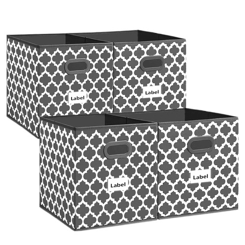 Cube Storage Organizer Bins 13x13 - Fabric Storage Cubes Bin Foldable Baskets...