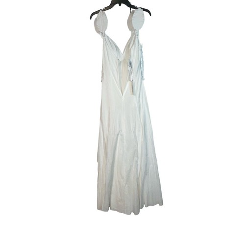 Andrea Iyamah Women's Vola Maxi Dress in Ivory Cotton XS white - Picture 3 of 16