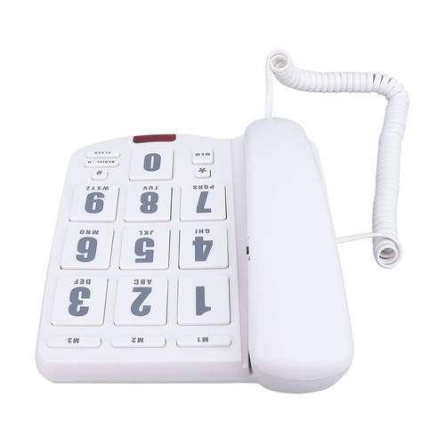Neu Weißes Kabel Heimtelefon Große Taste Schnellwahl Lautstärke Verstellbares W - Photo 5/22