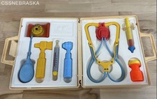 Vintage Fisher Price Medical Kit Made in UK 100 Complete - 1977 Toy Set