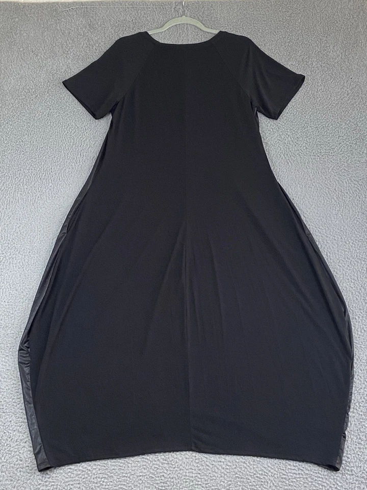 Vestido RUTI Calce Relajado Alto-Bajo Talla 3 M/L Negro Bolsillos Lagenlook Gótico Bruja Foto 2 de 4