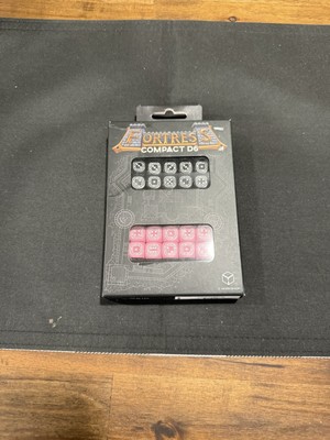 Q-Workshop Fortress Black And Pink Compact 20D6 Dice Set NEW