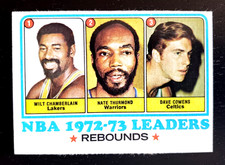 1973-74 TOPPS Basketball - REBOUND LEADERS  #157 - WILT CHAMBERLAIN - EX-NM