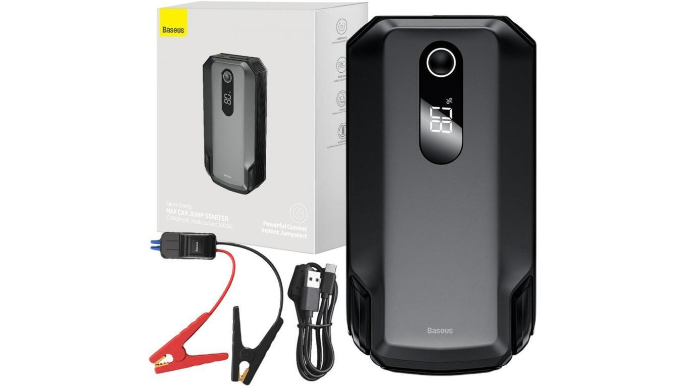  Аккумулятор-УСИЛИТЕЛЬ Baseus Max Car Jump Starter CGNL020001 20000 мАч 12 В 2000A + K