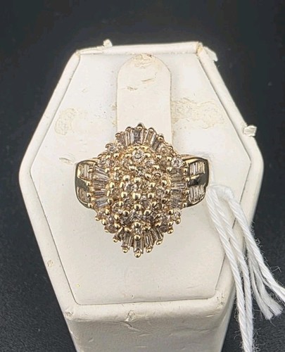 10k Gold Diamond Ring Size 7 Tested See Photos - Picture 4 of 6