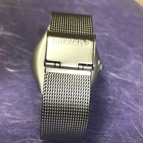 Swatch Irony Aluminum Day Date Watch, White Dial, Silver Band, Used Good - Picture 5 of 12