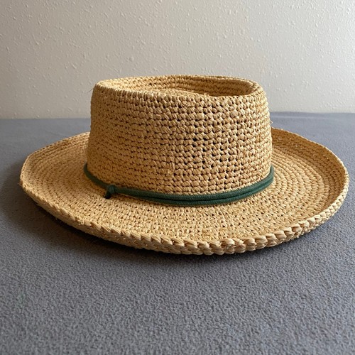 ¿Vintage? Dorfman Pacific Genuino Rafia Sombrero de Paja Ala Clásica Sombrero para el Sol - Imagen 5 de 11
