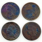 1864-1881-P Indian Head Penny 1c Cent Philadelphia US Coin - BLUE PURPLE TONING!