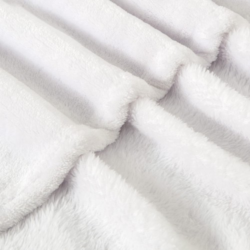 Fleece Blankets Queen Size White Throw Blankets for Bed, Luxury Plush Cozy Fu... - Picture 7 of 9