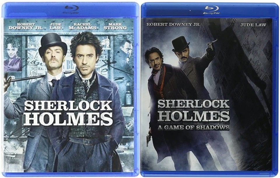 Sherlock Holmes One 1 Two 2 A Game Of Shadows Double Feature 2 Blu Ray Set - Image 2 of 4
