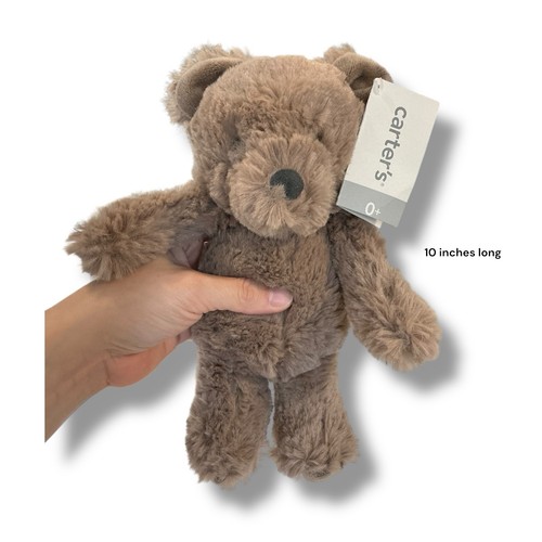 Carters Brown Bear Pellet Bottom Plush Embroidered Foot Baby Lovey New 2015 - Picture 6 of 6