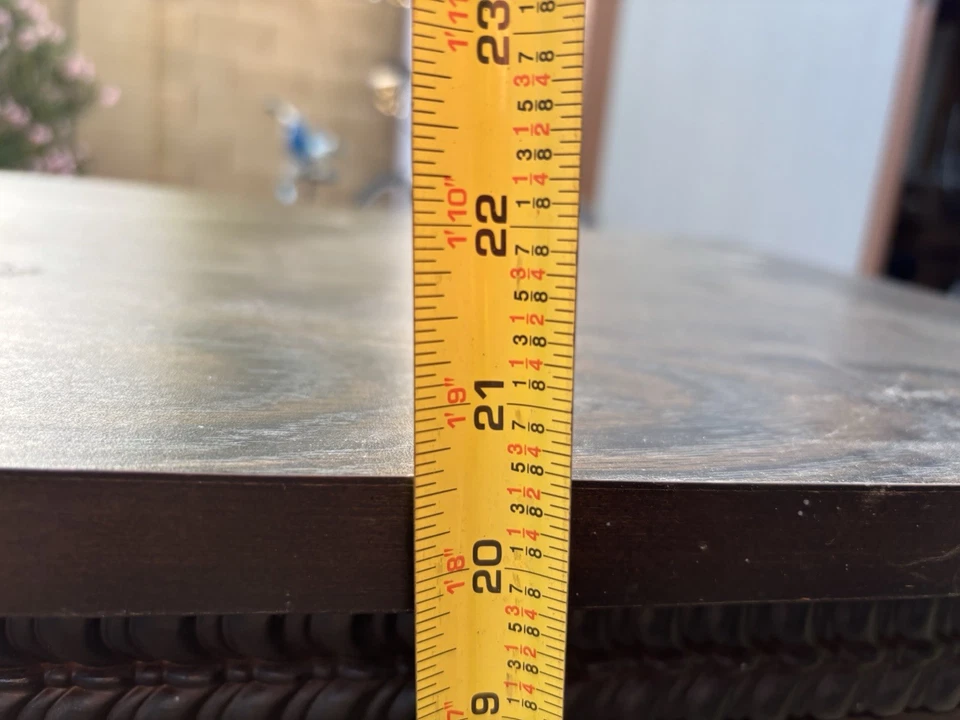 Antique Victorian Wood Coffee Table w/ Italian Marble Top - Image 3 of 4