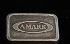 Vintage 1980 A-Mark Oval Logo USVI Chunky 1oz .999 Fine Silver Stacker Ingot Bar