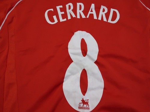 ⚽Authentic Home Football Shirt Liverpool Gerrard 8 Soccer Jersey, Men `s Size M - Picture 12 of 16