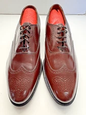 Bostonian Mens 9.5 C/A Made In The USA Leather Wingtip Oxfords Oxblood Color