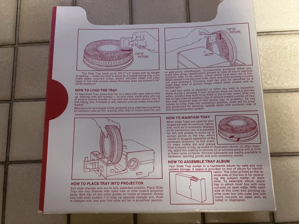 Carrusel Bandeja Deslizable GAF 100 Vintage con Caja Original y Bandeja Álbum Foto 3 de 4