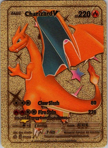Charizard V Gold Foil Fan Art Karte 79/73 HP220