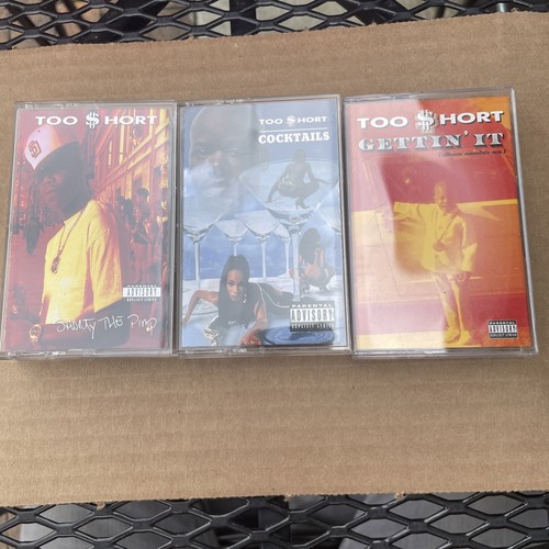 Too Short (3) Cassette Lot Cocktails, Gettin It, Shorty The Pimp All EX