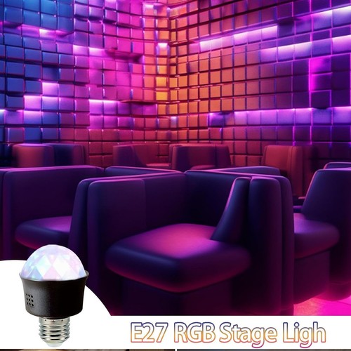 Crystal Magic Ball RGB LED E27 Bühnenlicht Mini Atmosphäre Lampe für Disco DJ - Bild 12 von 21