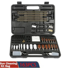 163pcs Gun Cleaning Kit Universal Rifle Pistol Shotgun Handgun Firearm w/Case