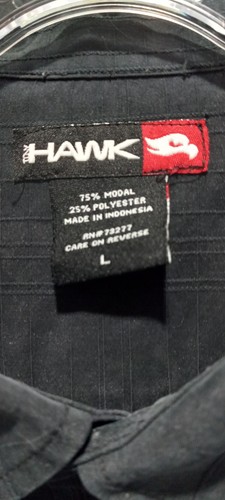 Tony Hawk Men Short Sleeve Button Up Shirt Size Large Black - Picture 2 of 4