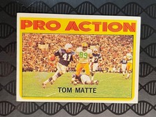 1972 Topps Football #131 Tom Matte Pro Action - EX