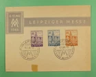 DR WHO 1946 GERMANY FDC LEIPZIG FAIR SEMI POST COMBO R40879